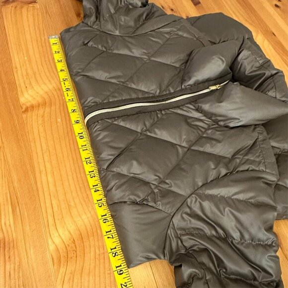 Athleta Jacket Women S Responsible Quilted Mock Neck Goose Down Olive Green - Picture 6 of 12